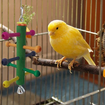 14x23cm Papagal de Companie Lemn Furculita Copac Sta Rack Jucarie Hamster Stinghii De Pasăre Aleatoare Produse pentru animale de Companie Păsări#3