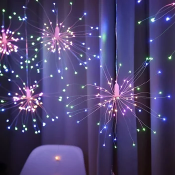 LED Lumini de Artificii de Crăciun Papadie Ghirlanda Șir de Lumini de Basm pentru Piscină Interioară, Cameră de Origine Geam Lumini de Vacanță Decoruri