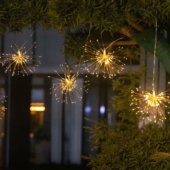 LED Lumini de Artificii de Crăciun Papadie Ghirlanda Șir de Lumini de Basm pentru Piscină Interioară, Cameră de Origine Geam Lumini de Vacanță Decoruri