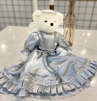 Despre 36cm Înger ursuleț de pluș, jucării umplute în fusta de pluș comun teddy bear papusa ziua de nastere cadou de Craciun pentru fata de copii