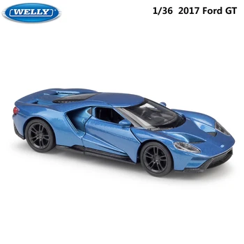 WELLY Diecast 1:36 2017 Ford GT Similator Masina Sport Vehicul Model de Masina Trage Înapoi Aliaj de Metal Mașină de Jucărie Pentru Copii, Cadouri de Colectie