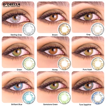 D'ORELLA - 3 Ton Serie de Lentile de Contact Colorate pentru Ochi Lentile de Contact Colorate pentru Ochi de Culoare 14.5 mm