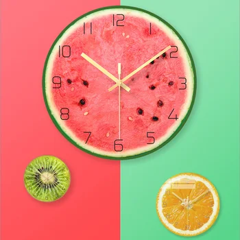 Silent Sticlă de Cuarț Ceasuri de Perete Fructe Ceas pentru Bucătărie Fructe Decorative Design Modern Home Decor Agățat Ceas W50