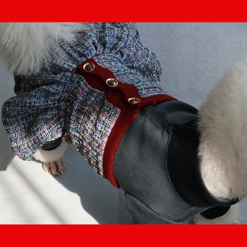 Animale De Companie Câine Haine De Iarna Cald Îngroșa Silver Fox Jacheta Fleece Cățeluș Rochie Stil Salopeta Pentru Câini De Talie Mică Proteja Burta Pudel Haina