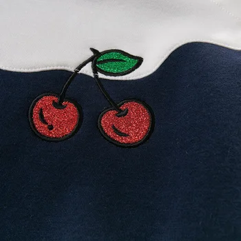 DB14897 dave bella de toamna pentru copii fete drăguț mozaic de fructe de imprimare T-shirt pentru copii topuri fata de copii moda tees