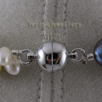 Femeie Fermecătoare Colier De Perle Multicolore Reale De Apă Dulce Colier De Perle Naturale Monedă Și Orez Pearl Bijuterii