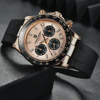 PAGANI DESIGN Luminos Mens Ceasuri Cuarț de Brand de Lux 100M rezistent la apa ceasul Oameni de Afaceri de Sport Cronograf Aur Ceasuri de mana