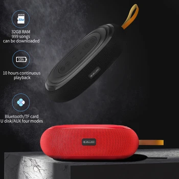 Jellico Vorbitor Bluetooth Portabil în aer liber Difuzor Wireless Mini Coloana 3D Muzica Stereo Surround Suport FM TFCard Bass Box