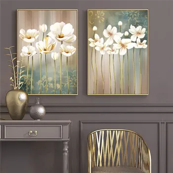 3pcs decoracion hogar moderno panza pictura de perete de arta imprimate panza pictura flori moderne cuadros decor panza printuri