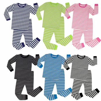 De Brand Nou de Băieți și Fete cu Maneca Lunga din Bumbac cu Dungi Seturi de Pijamale Copii, Pijamale pentru 1-8 Ani, de Crăciun Pijamale de Bumbac, îmbrăcăminte de noapte