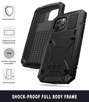 Grele Protecția Telefon Caz Pentru Iphone 12 Pro Max Rezistent la socuri rezistent la apa Praf-Dovada Deplină Acoperire Pentru 11 pro cu Stand