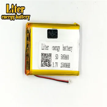 1.25 MM 2pin conector 3.7 V 505860 2500mah baterie Li-ion polimer baterie MP3 MP4 MP5 jucării mici li-po baterie reîncărcabilă