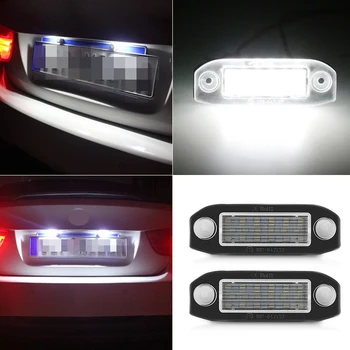 2 buc Pentru VOLVO Lampa plăcuței de Înmatriculare Canbus 12V Alb LED-uri Auto Numărul de Înmatriculare Lumini Pentru Volvo C30 C70 S80 XC70 S40 V50 S60, XC60 XC90