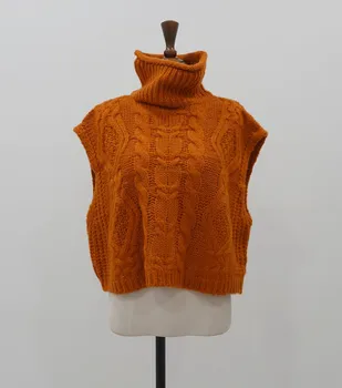 Toamna Iarna 2020 Noua moda Guler fără Mâneci Culoare Solidă Pulover Tricotate poftă de mâncare Model Caldă Vesta femei Haine