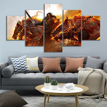 5pcs Fantezie de Artă Guild Wars 2 Joc Video Postere Canvas Wall Art Tablouri pentru Living Decorul Camerei