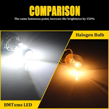 BMTxms 2x Canbus Fara Eroare T20 W21W 7440 LED DRL Lumini de Zi de Funcționare Alb 1500LM Pentru Volkswagen Passat, Beetle 2012-
