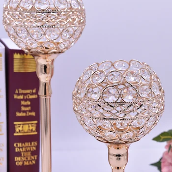 PEANDIM Cristal Elegant de Nunta de Decorare Masă Centerpieces Fire Sfeșnic Candelabre de Bază sfesnice 3pcs/set