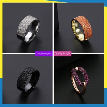 Nouă rundă inel cu diamant diamant de culoare ins simplu retro sălbatice proaspete temperament tendință uzura de zi cu zi femeile să poarte marca de bijuterii
