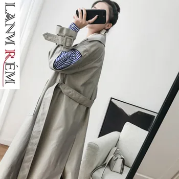 LANMREM 2021 noua moda womne haine coreeană fată Canadiană coreean Două Manșon de Hârtie Comun Dungi Șic Strat Liber WC00200L