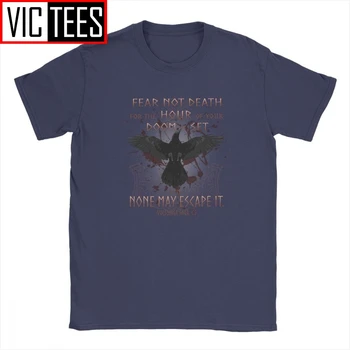 Norse Viking T-Shirt Nu Se Teme De Moarte Raven Războinic Tricou Barbat Confortabil Topuri Noutate Purificat De Bumbac Tees