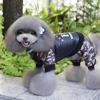 În Plus S-3XL FBI Câine de Companie Haine de Ansamblu Îngroșarea Cățeluș Câine Salopeta Costum de Haine de Iarna Cald Pentru Băiat Câini Ropa Para Perros