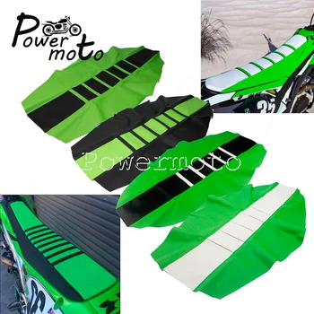 Verde cu Nervuri de Prindere Enduro Dual husa Scaunului Motocross Seat Pad Acoperire pentru Kawasaki KX 100 KX250 KX125 KX85 KLX KLR 110 230 400 RL