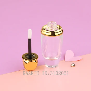 10/30/50pcs Rotund de Sticlă de Aur Luciu de BUZE Recipient Gol DIY Machiaj Lip Glaze Tub Cosmetice Sticla Luciu de Coajă de Ambalare