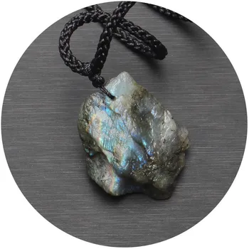 Naturale Labradorit piatră brută pandantiv cristal mineral predare specimen DIY bijuterii pandantiv sculptură în piatră mică original ston