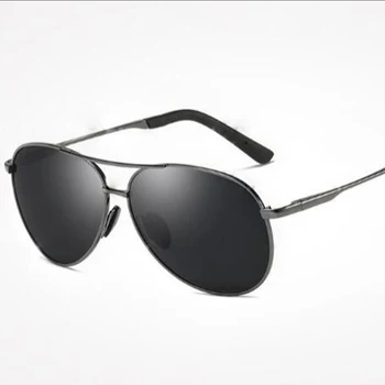 Moda ochelari de Soare pentru Barbati ochelari de Soare Polarizat Oameni de Conducere Oglinzi Acoperire Puncte Negre Cadru Ochelari de sex Masculin Ochelari de Soare Pilot UV400