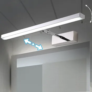 Minimalist LED-uri de Lumină Oglindă Industriale Lampă de Perete Tranșee 8W 12W din Oțel Inoxidabil de Iluminat Interior Machiaj Baie, Toaletă rezistent la apa
