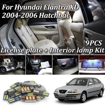 9Pcs Alb Canbus led-uri lumina de interior Kit pentru Hyundai Elantra XD Hatchback 2004 2005 2006 led Usa Portbagaj Cupola de lumină de inmatriculare