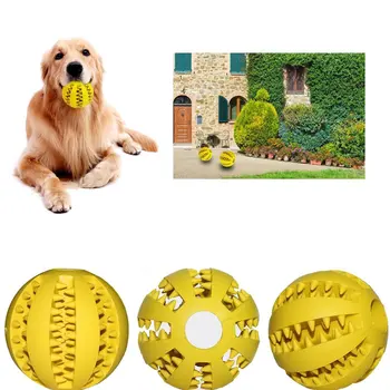 Puzzle câine dinți de curățare dinți lipsă mingea gustări musca rezistent la întindere minge de cauciuc, mingi de jucărie animale de companie