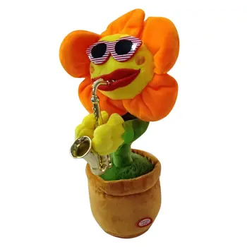 Cântatul, Dansul Saxofon Floarea-soarelui Jucărie USB de Încărcare Electrică de Jucărie
