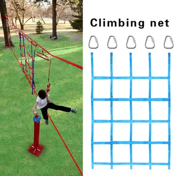 Utdoor Copii Alpinism Net Rainbow Panglică Net Pregătire Fizică Alpinism Net loc de Joacă pentru copii Leagăn Agățat de Scară