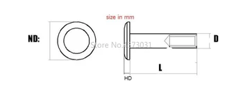 2 buc Șurub din Oțel Inoxidabil EDC 5MM/6MM Cuțit Material de Luare de Cuțit Mâner Șurub MT Direct briceag Nit Șurub