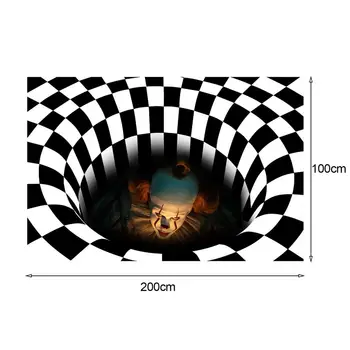 3D Vortex Iluzie Covor Vârtej de Imprimare Iluzie Optică Zone Covor Covor Podea Pad anti-alunecare Preș Rogojini Pentru Home Decor de Halloween