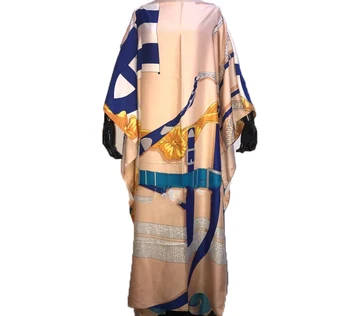 African rochii pentru femei 2020 Nou Tipărite Europene Sexy Lady Plajă de Vară Boem Caftan de Mătase rochii Largi batwing lady dress