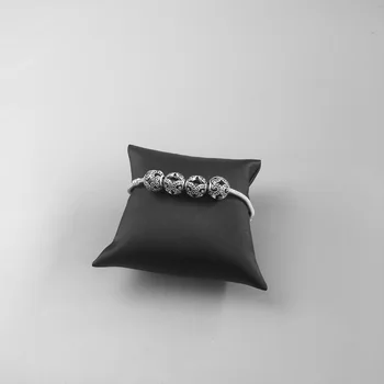 DIY Margele Negre Val 5 mm Gaură,de Moda Bijuterii de Argint la Modă Cadou Pentru Femei, Bărbați Băiat Fată se Potrivesc Bratari Margele pentru Beadwork