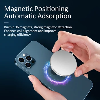 Încărcare rapidă Magnetic 15W Încărcător Wireless pentru iPhone 12 Pro Max Mini Magsafing încărcare Rapidă 20W PD Adaptor Încărcător Wireless