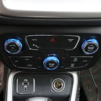 Jameo Auto Aer Conditionat Buton de Comutare Buton Capitonaj Capac Inel pentru Jeep Compass 2017 2018 pentru Automate de AC Accesorii