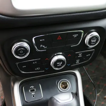 Jameo Auto Aer Conditionat Buton de Comutare Buton Capitonaj Capac Inel pentru Jeep Compass 2017 2018 pentru Automate de AC Accesorii