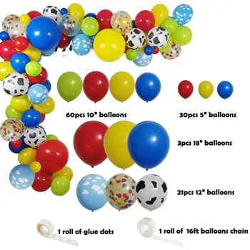 Partid jucărie Baloane Arcada Ghirlanda Model Vaca Baloane din Latex pentru Copii Bday 1 al 2-lea Copil de Dus 100 pack