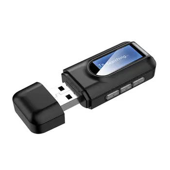 Dongle USB Bluetooth 5.0 Audio Receptor-Transmitator cu afisaj LCD 2IN1 Mini Jack de 3,5 mm AUX USB Wireless Adapter pentru TV, PC-uri Auto