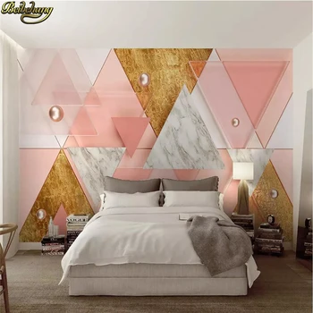 Beibehang personalizat de Lux triunghi roz moderne, geometrice 3d tapet pentru dormitor pereti stereo TV de fundal podele, de perete de hârtie