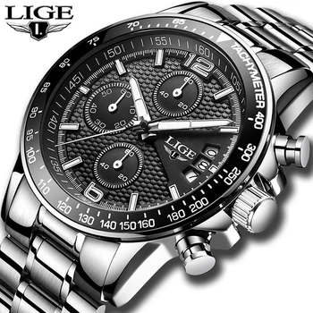 2020 Ceas Barbati LIGE Mens Ceasuri de Top de Brand de Lux din Oțel Complet de Afaceri Quartz Casual Sport Impermeabil Ceas Relogio Masculino+Cutie