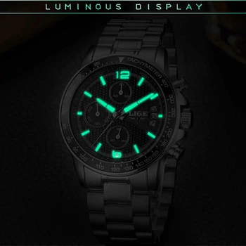 2020 Ceas Barbati LIGE Mens Ceasuri de Top de Brand de Lux din Oțel Complet de Afaceri Quartz Casual Sport Impermeabil Ceas Relogio Masculino+Cutie