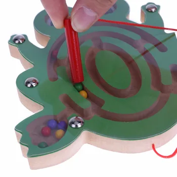 Copil Puzzle Din Lemn Labirint Magnetic Jucarie Broasca Melc Desene Animate Dezvoltarea Intelectuală Puzzle Bord Fată Băiat Cadou De Crăciun
