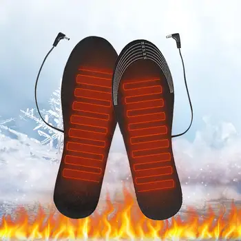1 Pereche USB Tălpi interioare de Încălzire Electric Picior mai Cald Iarna Lavabil Pantofi Tampoane de Încălzire Pad Șosete Pad de Sport în aer liber Mat Încălzire Pantofi