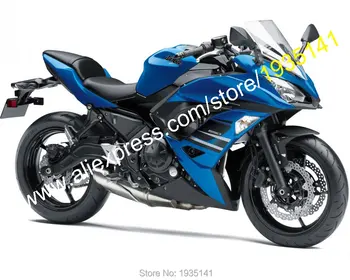 Pentru Kawasaki Ninja 650R 2017 2018 2019 650 ER-6F 17 18 19 Albastru Negru Motocicleta Sport ABS Carenaj Kituri (de turnare prin Injecție)