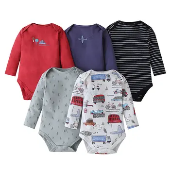 5 BUC/LOT copii băieți fete cu Maneci lungi Baby costume salopete de Bumbac haine Nou-nascuti Roupas de salopeta bebe&îmbrăcăminte